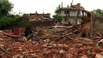 Earthquake damage in Nepal