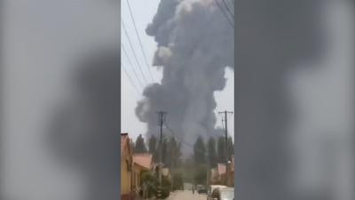 Thick black smoke billows from site of China chemical plant explosion