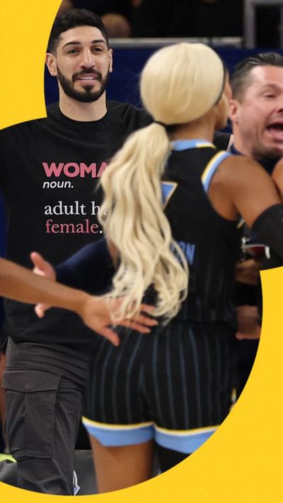 Enes Kanter Freedom at WNBA match