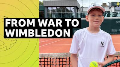 'From war to Wimbledon' graphic