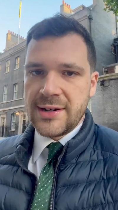 Henry Zeffman outside Downing Street