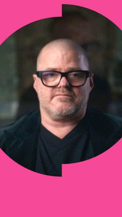 Heston Blumenthal looks at the camera