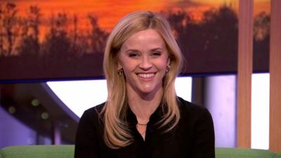 Reese Witherspoon in the One Show studio