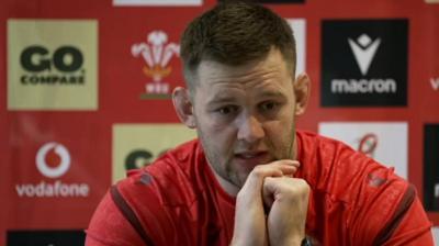 Dan Lydiate speaks to the media