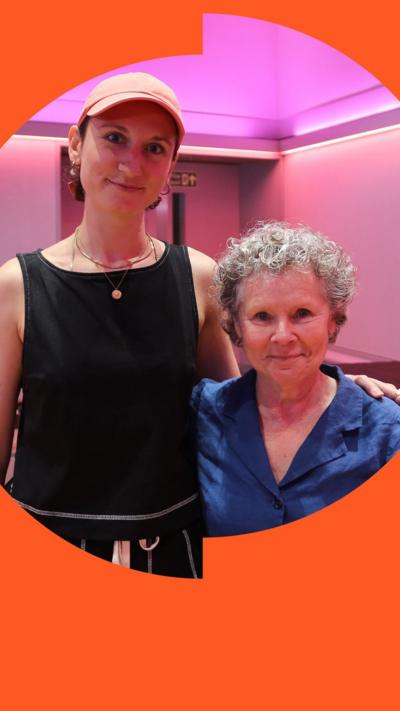 Bessie Carter and Dame Imelda Staunton standing next to each other