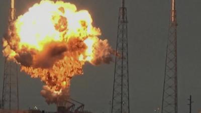 Moment the Falcon 9 rocket exploded