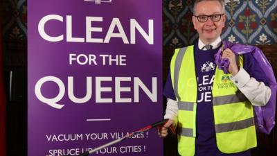 Michael Gove at the Clean for the Queen launch.