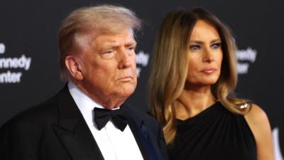 Donald Trump and Melania Trump at the Kennedy Center in Washington DC, US on 11 June 2025