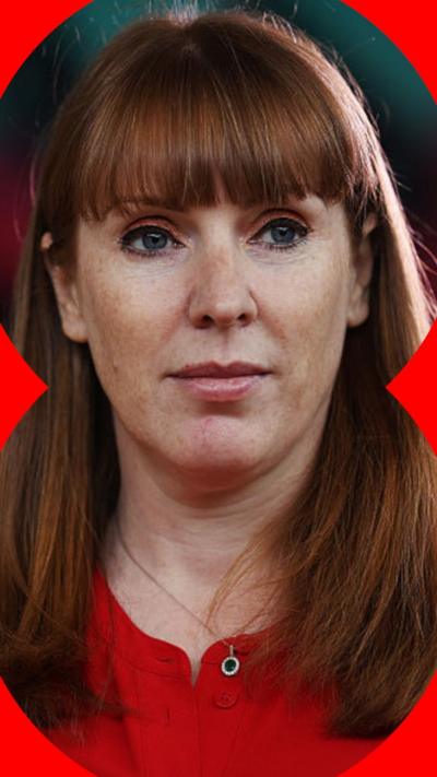 A close-up of Angela Rayner from the shoulders up