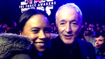 Leah with Anthony Daniels who plays C-3PO