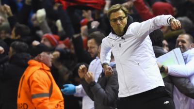 Klopp on 'unbelievable' Anfield atmosphere