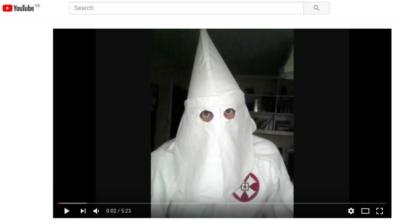 Image of a Neo-Nazi music video on YouTube.