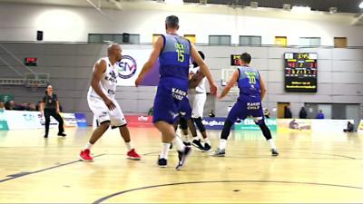 A British Basketball League game between Sheffield Sharks and Newcastle Eagles