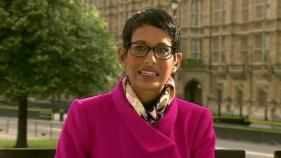 A protester and his dog have interrupted BBC Breakfast's live broadcast from Westminster.