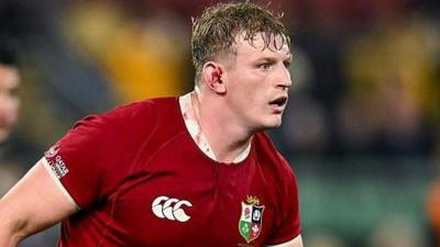 Jac Morgan in action for the British and Irish Lions