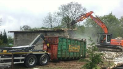 Studio being demolished