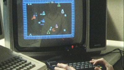 A screen showing a video game.