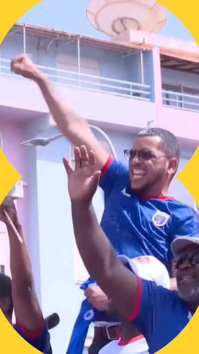 Fans celebrate in Cape Verde 