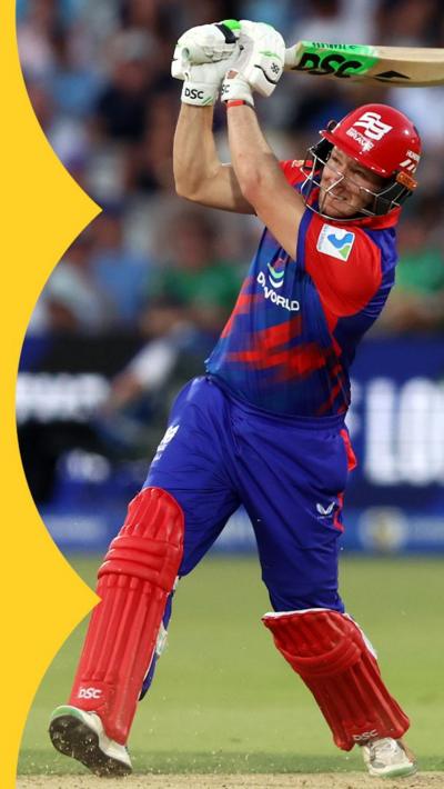 David Miller hits the ball for a remarkable 108-metre six