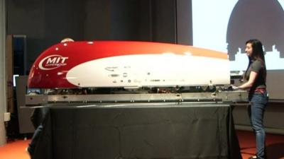 Hyperloop model on display