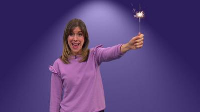 Jenny with sparkler.