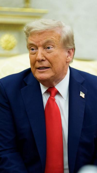 Trump speaking in the Oval Office