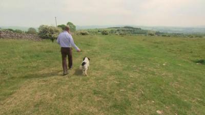 Tim Farron and his dog