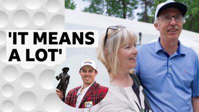 Matt Fitzpatrick's parents being interviewed