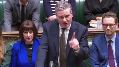 Keir Starmer delivering his budget response