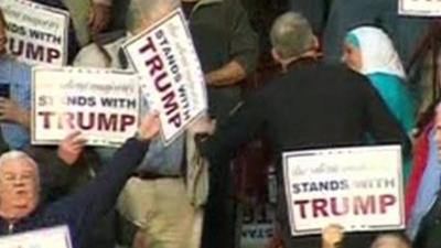 Muslim woman at Donald Trump rally