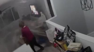 Boulder crashes through Hawaii home