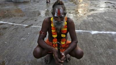 Holy man in India