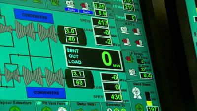 Output from Longannet drops to zero as the power station is switched off