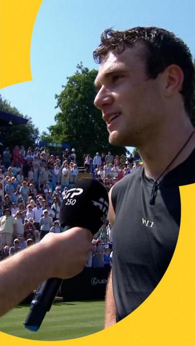 Jack Draper says he's grateful to be coached by Andy Murray in a post-match interview