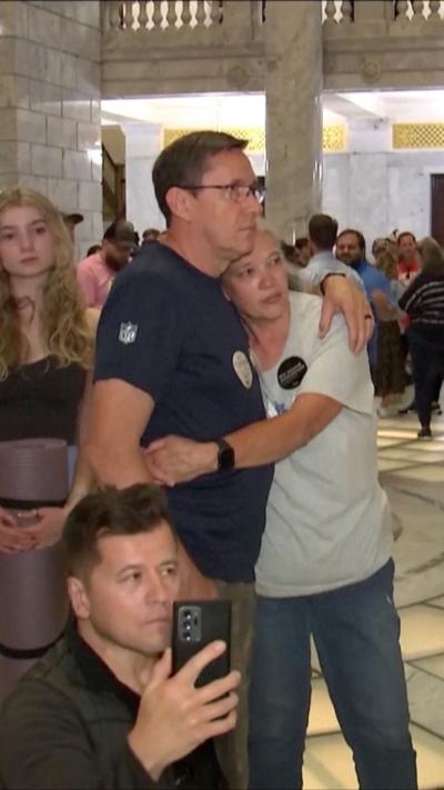 Mourners gather for Charlie Kirk vigil at Utah State Capitol