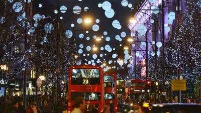 Christmas shopping in London