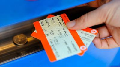 Train tickets and machine