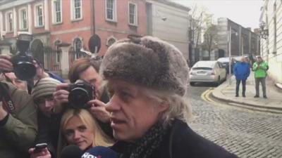 Bob Geldof returns the Freedom of the City of Dublin