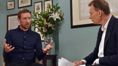 Bradley Wiggins and Andrew Marr