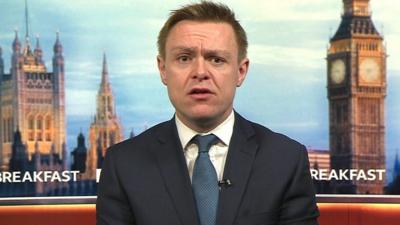 Will Quince MP speaking in a TV studio