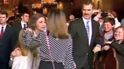 Apparent altercation between Queen Sofia and Queen Letizia