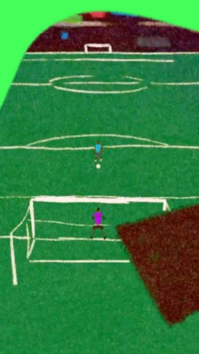 A visual image of a football player stepping up to take a penalty against a goalkeeper