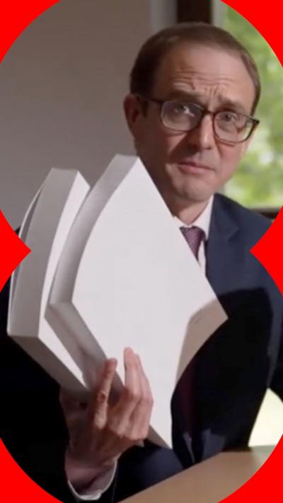 Chris Mason holds the Mandelson document.