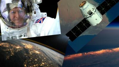 Montage of Tim Peake's photos