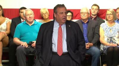 The former New Jersey governor said at a town hall that he decided to run for office in the last year.