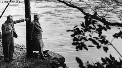 Writer Agatha Christie in Devon.