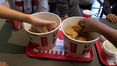 KFC buckets of chicken