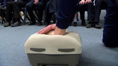 Ipswich Town player learns how to do CPR