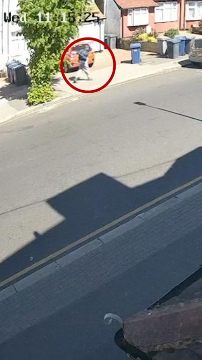 Man running as seen in street CCTV