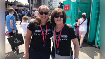 Tesni Evans with her Mum